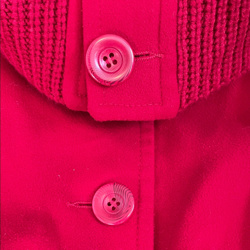 Forever XXI Red Button-Up Coat Sz M - Picture 9 of 12